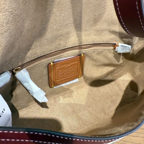 Coach Etta Small Flap Shoulder Bag CCV63 smooth leather/Im/Maroon - Picture 9 of 11